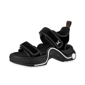 Louis Vuitton Velvet Leather Trim Embellishment Sandals