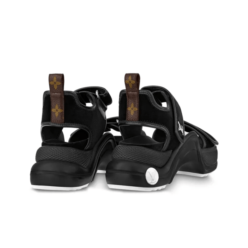 Louis Vuitton Velvet Leather Trim Embellishment Sandals 4