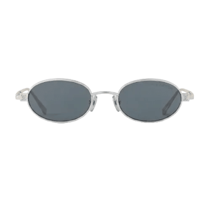Louis Vuitton Vintage Oval Sunglasses – Silver Metal Frame & Blue Lenses
