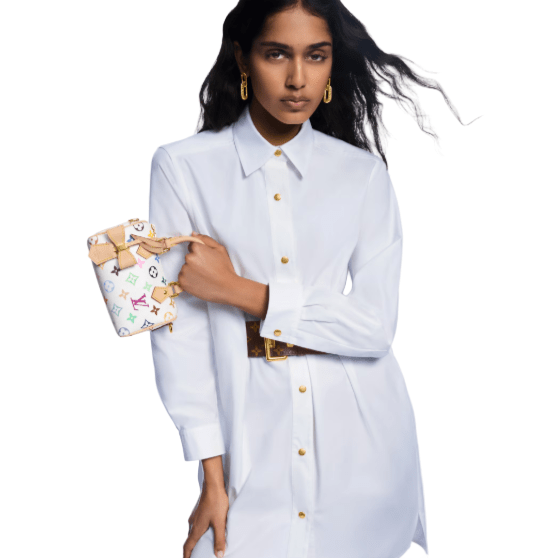 Louis Vuitton LV X TM Nano Speedy White Satchel Bag 4