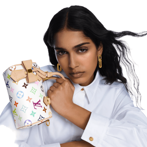 Louis Vuitton x Takashi Murakami Nano Speedy Bag Multicolore Blanc - BEAUTY BAR
