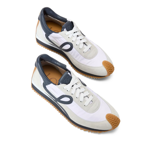Loewe Blue Calfskin-Blend Flow Sneakers
