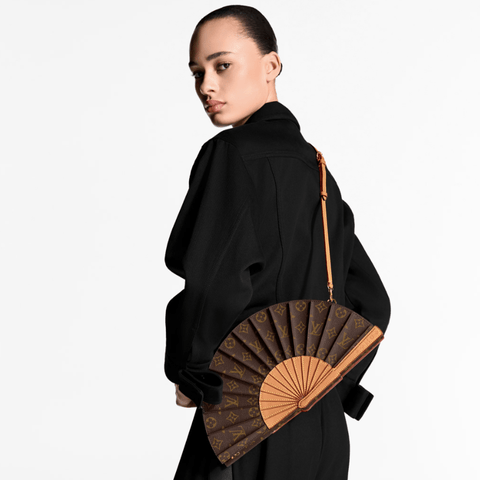 LV Fan Bag – Luxury Monogram Canvas Brown - BEAUTY BAR