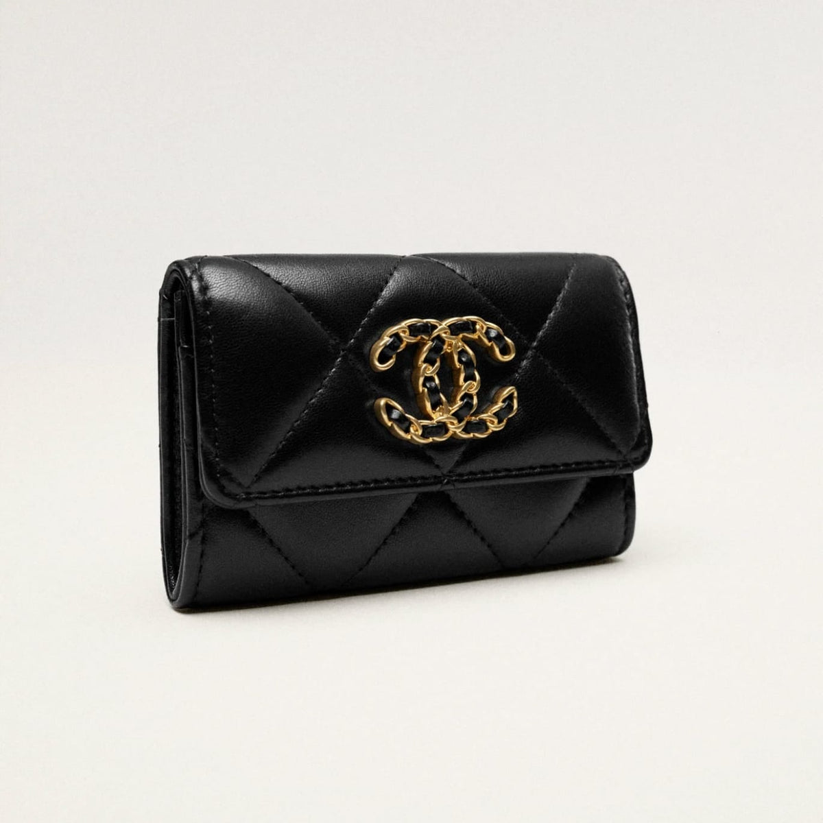 Chanel Leather Card Holder Black 2