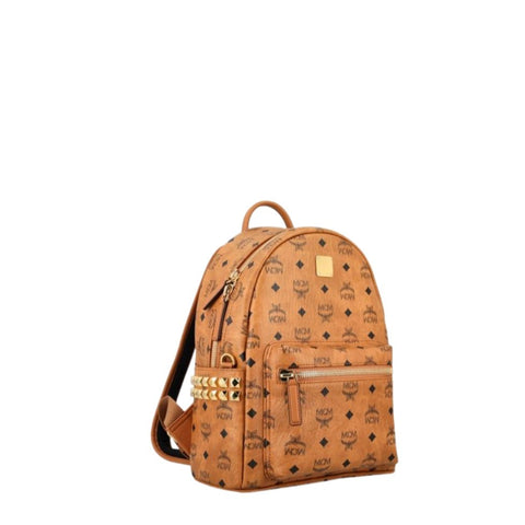 MCM Studded Stark Backpack Black-Brown - BEAUTY BAR