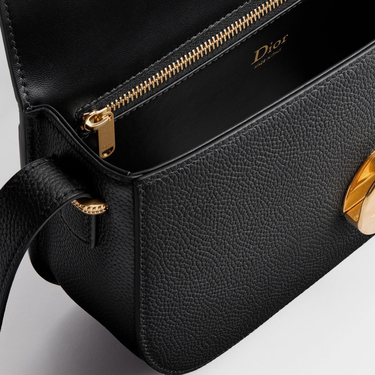 Medium Dior Médaillon Flap Bag Black 4