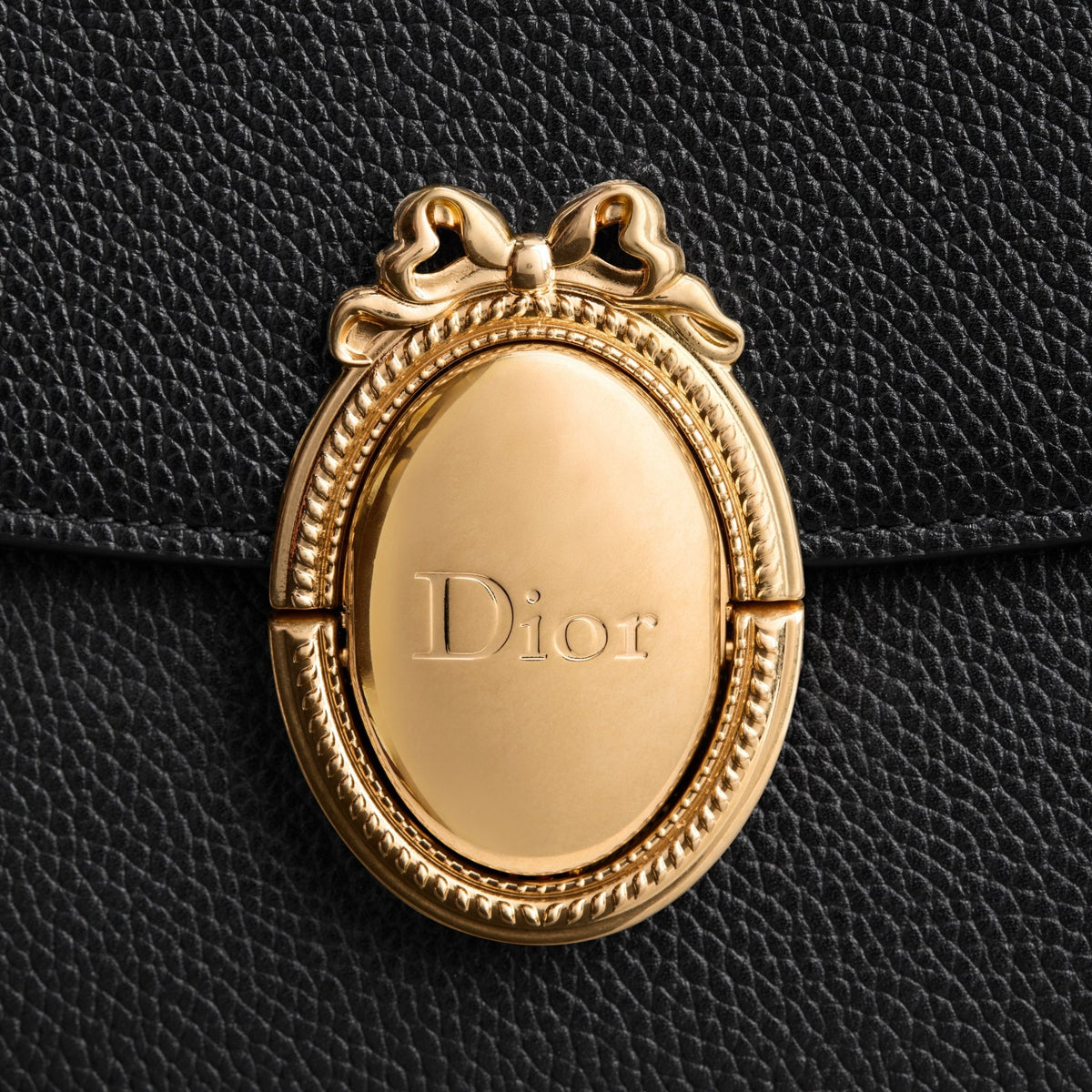 Medium Dior Médaillon Flap Bag Black 5