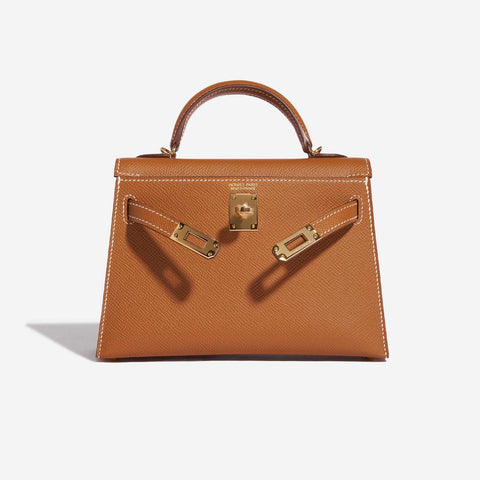 Mini Kelly Hermes In Epsom Leather In Light Brown With Gold Hardware - BEAUTY BAR