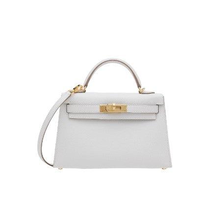 Mini Kelly Hermès In Epsom Leather In White With Gold Hardware - BEAUTY BAR