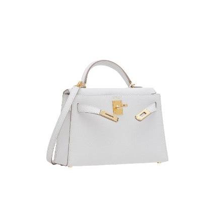 Hermès Mini Kelly In Epsom Leather In White With Gold Hardware 4