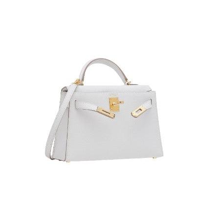 Mini Kelly Hermès In Epsom Leather In White With Gold Hardware - BEAUTY BAR