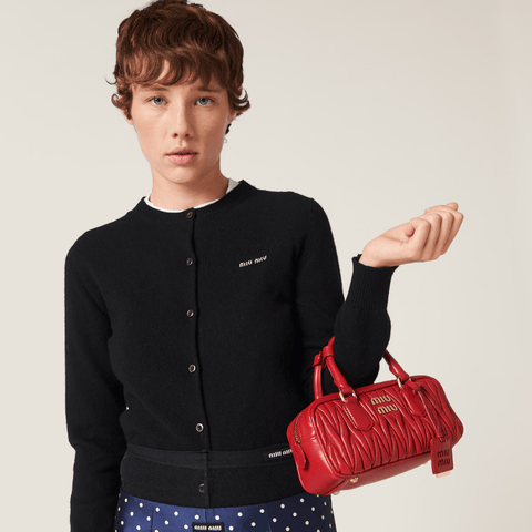 Miu Miu Arcadie Matelassé Nappa Leather - Bag Red - BEAUTY BAR