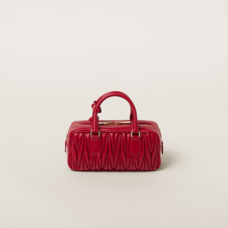 Miu Miu Arcadie Matelassé Nappa Leather -Bag Red 3