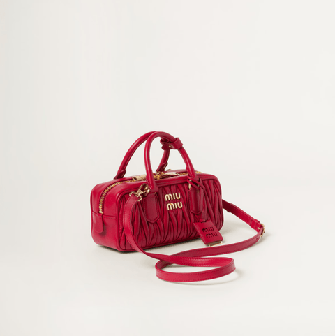 Miu Miu Arcadie Matelassé Nappa Leather - Bag Red - BEAUTY BAR