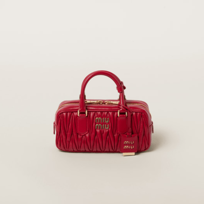 Miu Miu Arcadie Matelassé Nappa Leather - Bag Red - BEAUTY BAR