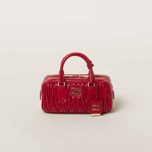 Miu Miu Arcadie Matelassé Nappa Leather -Bag Red
