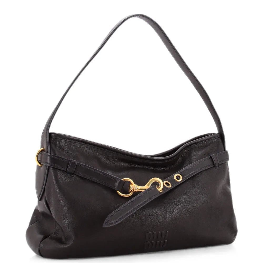 Miu Miu Aventure Nappa Leather Black Bag 2