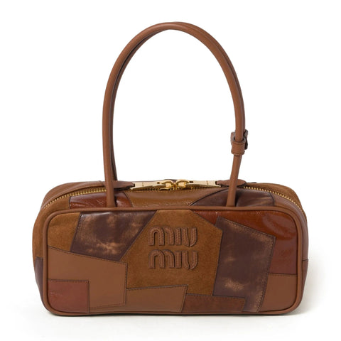 Miu Miu Beau Tote Bag – Brown Leather Luxury Tote - BEAUTY BAR