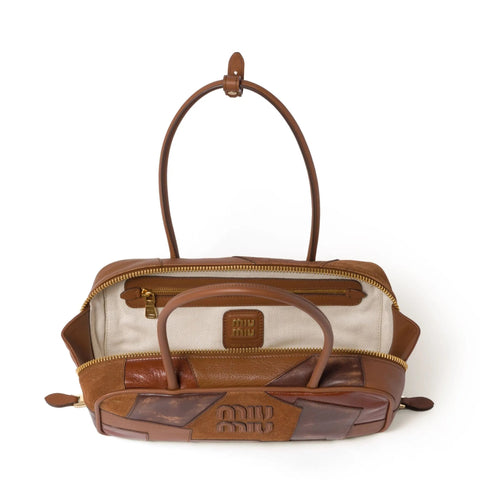 Miu Miu Beau Tote Bag – Brown Leather Luxury Tote - BEAUTY BAR