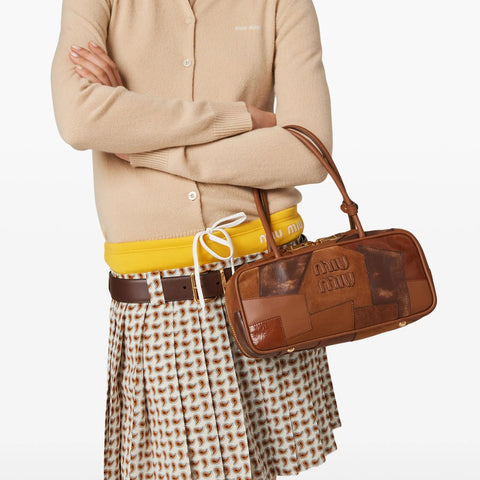 Miu Miu Beau Tote Bag – Brown Leather Luxury Tote - BEAUTY BAR