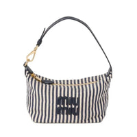 Miu Miu Beige/Baltic Blue Jacquard Fabric Pouch