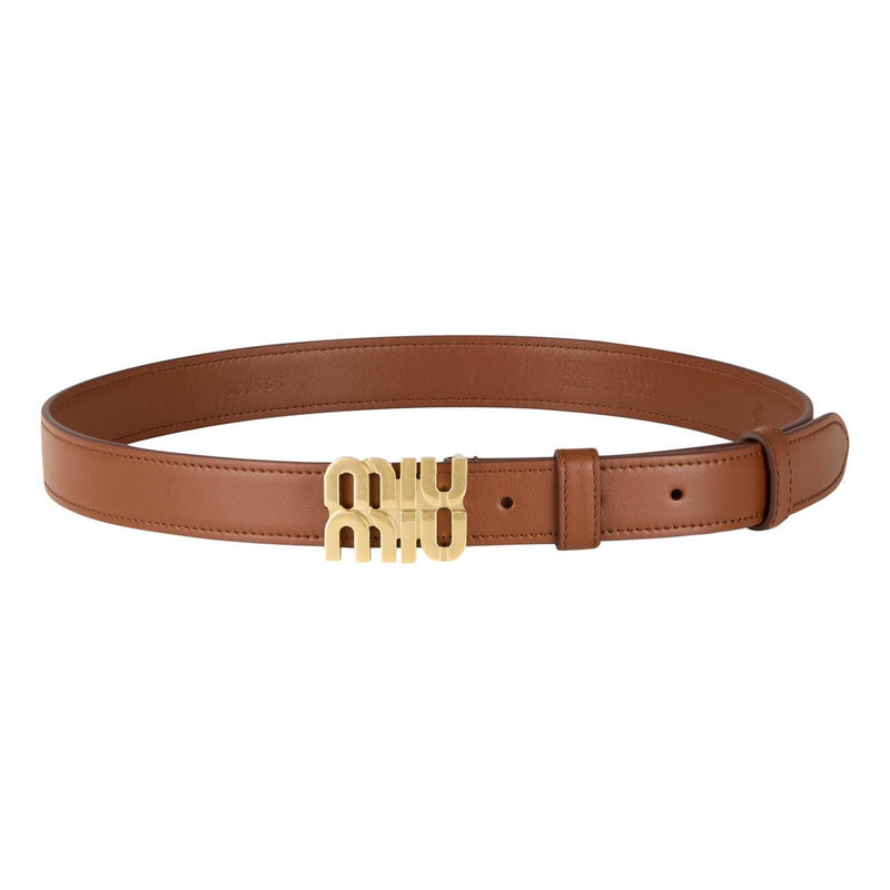 Miu Miu City Logo Leather Belt