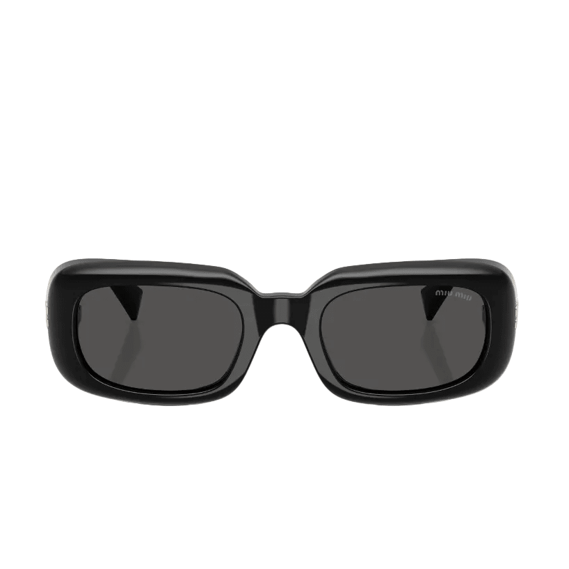 Miu Miu Designer Black Rectangular Frame Sunglasses 3