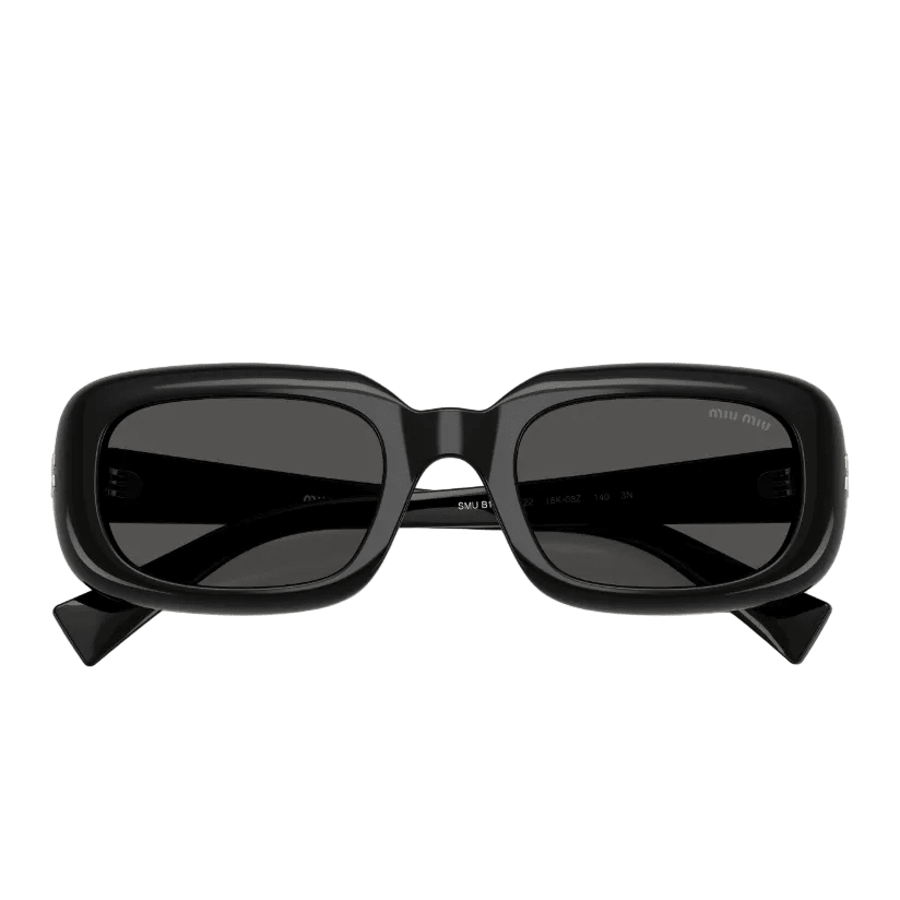 Miu Miu Designer Black Rectangular Frame Sunglasses 5