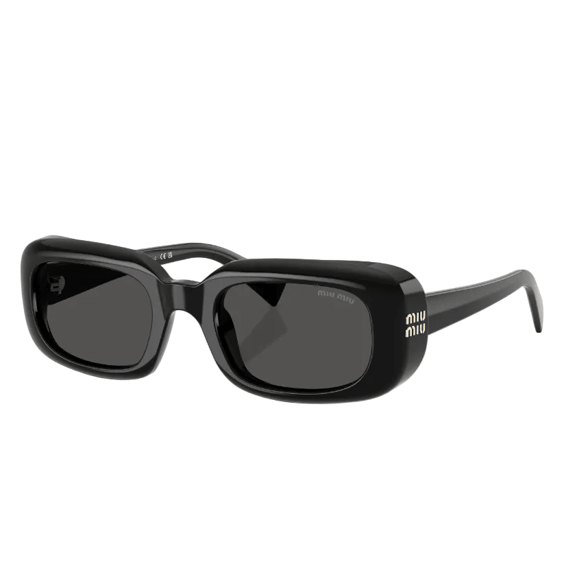 Miu Miu Designer Black Rectangular Frame Sunglasses 1