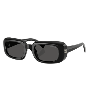 Miu Miu Designer Black Rectangular Frame Sunglasses