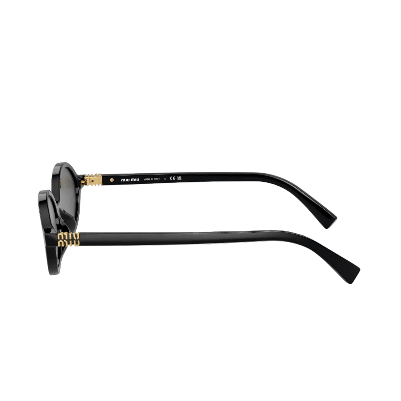 Miu Miu Designer Black Slim Oval Sunglasses 3