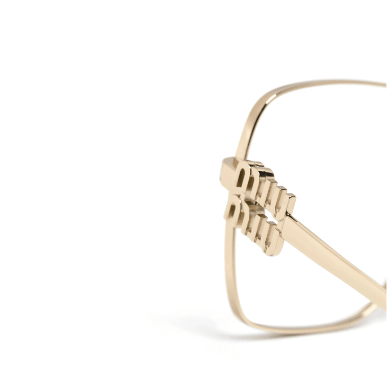 Miu Miu Eyewear Glasses With a Square Frame And The Brand's Logo Lettering 3
