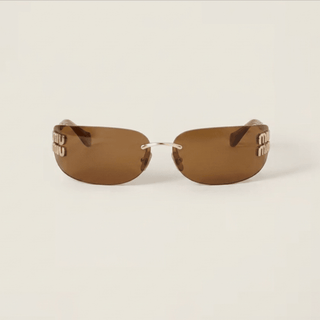 Miu Miu Eyewear With Vertical Gold Logo Temples