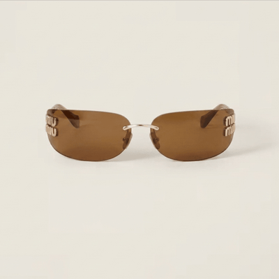 Miu Miu Eyewear With Vertical Gold Logo Temples