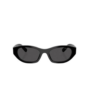 Miu Miu Glimpse Oval Sunglasses With Bold Gold Logo