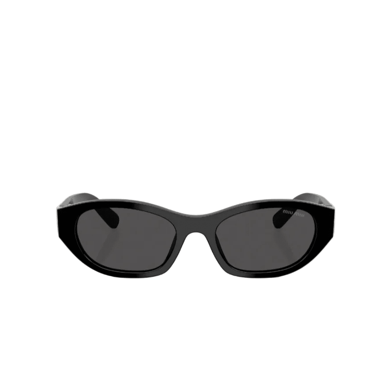 Miu Miu Glimpse Oval Sunglasses With Bold Gold Logo