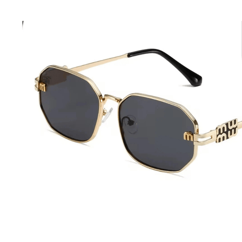 Miu Miu Gold Frame Black M Sunglasses - BEAUTY BAR