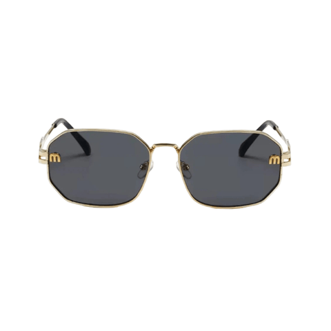 Miu Miu Gold Frame Black M Sunglasses - BEAUTY BAR
