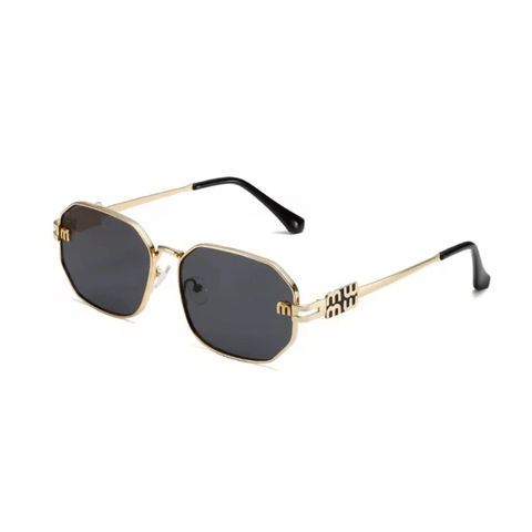 Miu Miu Gold Frame Black M Sunglasses - BEAUTY BAR