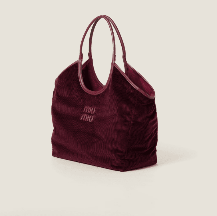 Miu Miu IVY Corduroy Shopping Bag 2