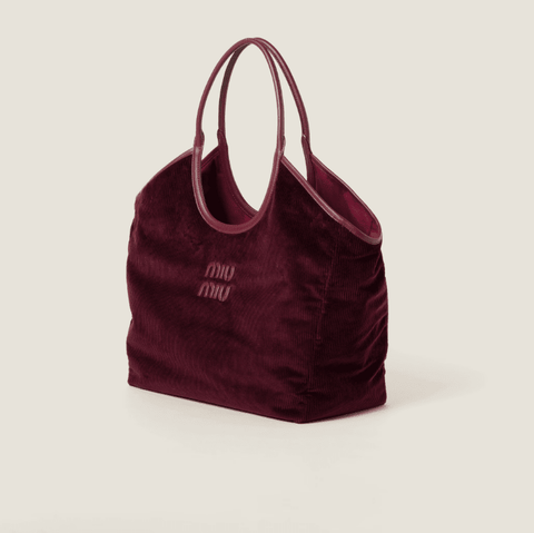 Miu Miu IVY Corduroy Shopping Bag - BEAUTY BAR