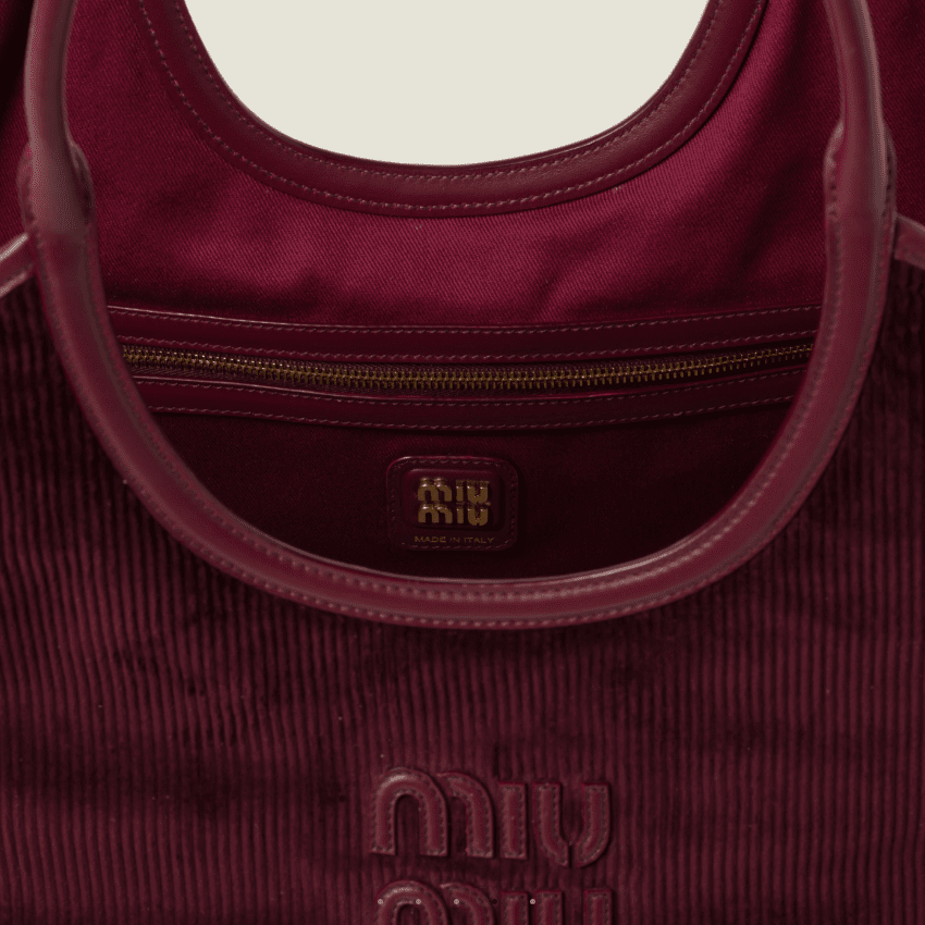 Miu Miu IVY Corduroy Shopping Bag 4