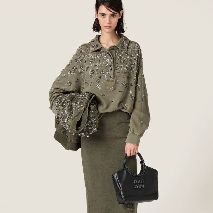 Miu Miu IVY Leather Bag Black Small 2