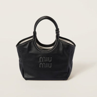 Miu Miu IVY Leather Bag Black Small