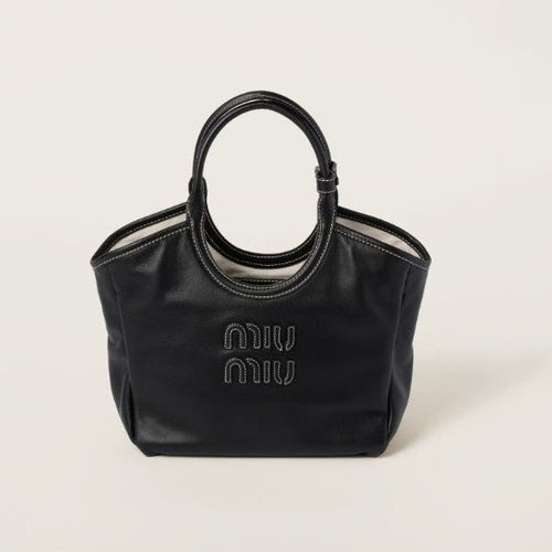 Miu Miu IVY Leather Bag Black Small