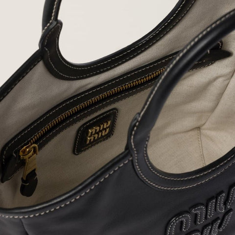 Miu Miu IVY Leather Bag Black Small - BEAUTY BAR