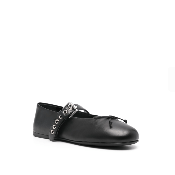 Miu Miu Leather Ballerina Shoes 3