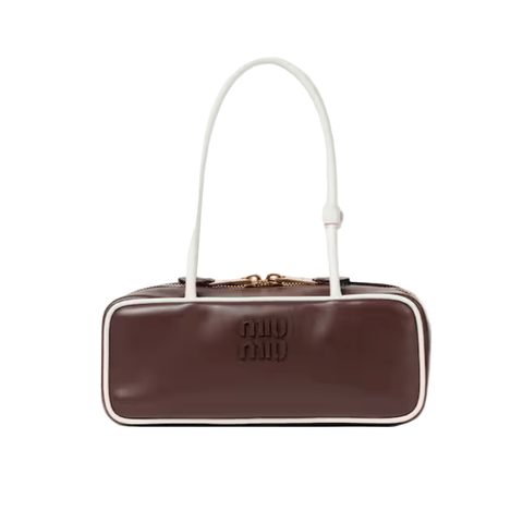 Miu Miu Leather Handbag - Tote Bags Brown - BEAUTY BAR