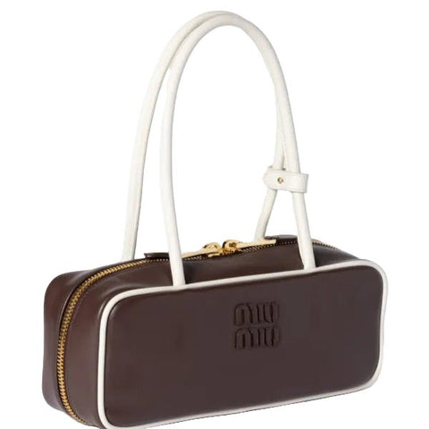 Miu Miu Leather Handbag - Tote Bags Brown - BEAUTY BAR