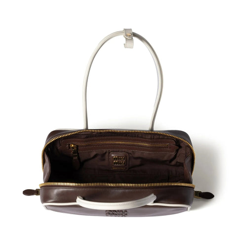 Miu Miu Leather Handbag - Tote Bags Brown - BEAUTY BAR